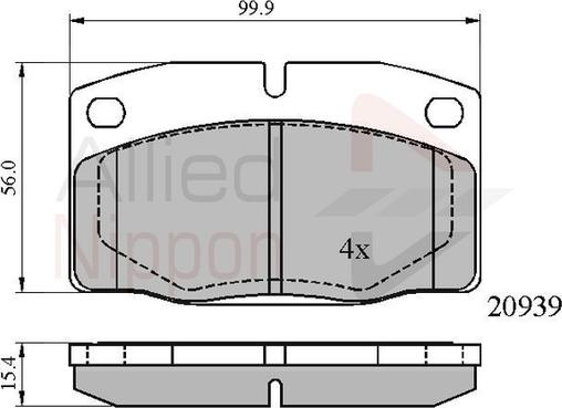 Comline ADB0135 - Bremsbelagsatz, Scheibenbremse alexcarstop-ersatzteile.com