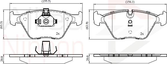 Comline ADB01744 - Bremsbelagsatz, Scheibenbremse alexcarstop-ersatzteile.com