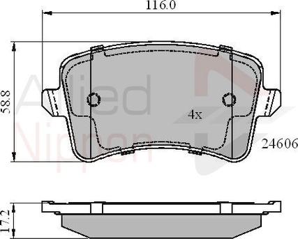 Comline ADB01709 - Bremsbelagsatz, Scheibenbremse alexcarstop-ersatzteile.com