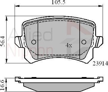 Comline ADB01712 - Bremsbelagsatz, Scheibenbremse alexcarstop-ersatzteile.com