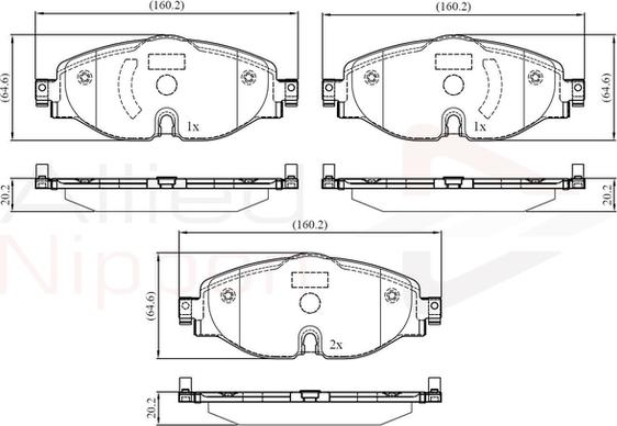 Comline ADB02158 - Bremsbelagsatz, Scheibenbremse alexcarstop-ersatzteile.com