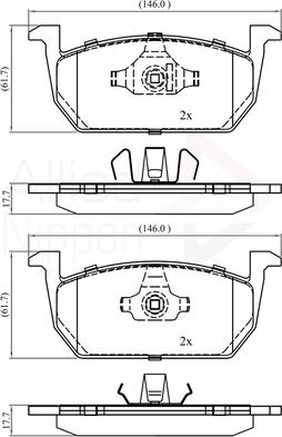 Comline ADB02389 - Bremsbelagsatz, Scheibenbremse alexcarstop-ersatzteile.com