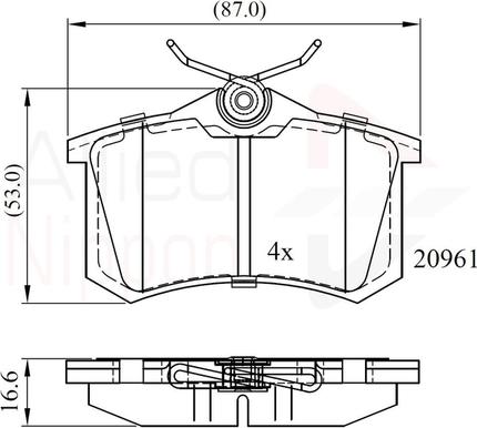 Comline ADB0797 - Bremsbelagsatz, Scheibenbremse alexcarstop-ersatzteile.com