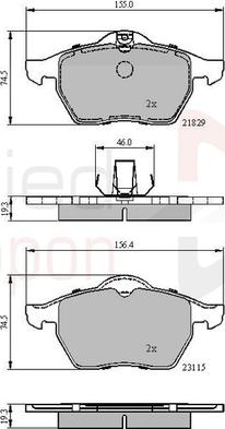 Comline ADB0749 - Bremsbelagsatz, Scheibenbremse alexcarstop-ersatzteile.com