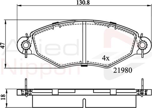 Comline ADB0704 - Bremsbelagsatz, Scheibenbremse alexcarstop-ersatzteile.com