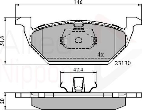 Comline ADB0737 - Bremsbelagsatz, Scheibenbremse alexcarstop-ersatzteile.com