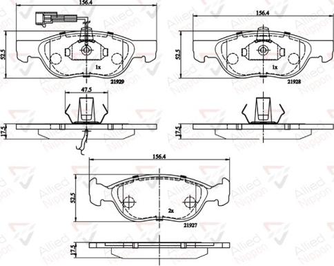 Comline ADB1477 - Bremsbelagsatz, Scheibenbremse alexcarstop-ersatzteile.com