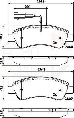 Comline ADB11604 - Bremsbelagsatz, Scheibenbremse alexcarstop-ersatzteile.com