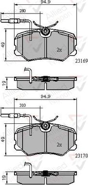 Comline ADB11098 - Bremsbelagsatz, Scheibenbremse alexcarstop-ersatzteile.com