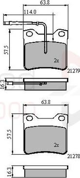 Comline ADB11060 - Bremsbelagsatz, Scheibenbremse alexcarstop-ersatzteile.com