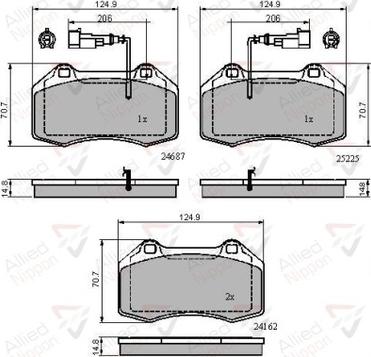 Comline ADB11703 - Bremsbelagsatz, Scheibenbremse alexcarstop-ersatzteile.com