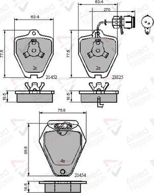 Comline ADB1884 - Bremsbelagsatz, Scheibenbremse alexcarstop-ersatzteile.com