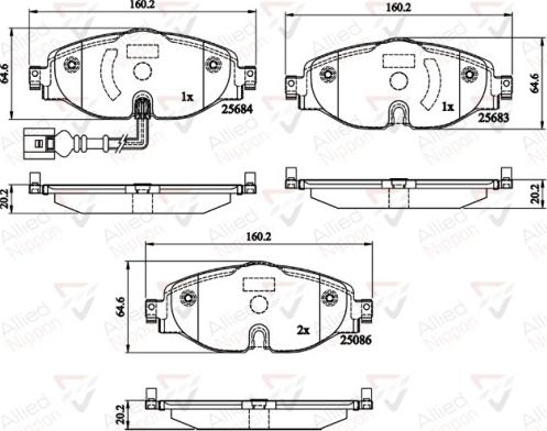 Comline ADB12158 - Bremsbelagsatz, Scheibenbremse alexcarstop-ersatzteile.com