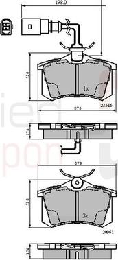 Comline ADB1797 - Bremsbelagsatz, Scheibenbremse alexcarstop-ersatzteile.com