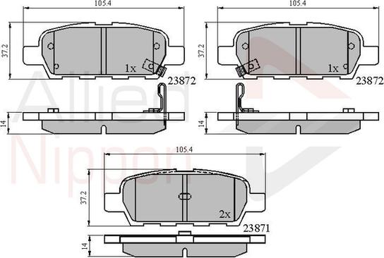 Comline ADB3912 - Bremsbelagsatz, Scheibenbremse alexcarstop-ersatzteile.com