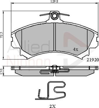 Comline ADB3462 - Bremsbelagsatz, Scheibenbremse alexcarstop-ersatzteile.com