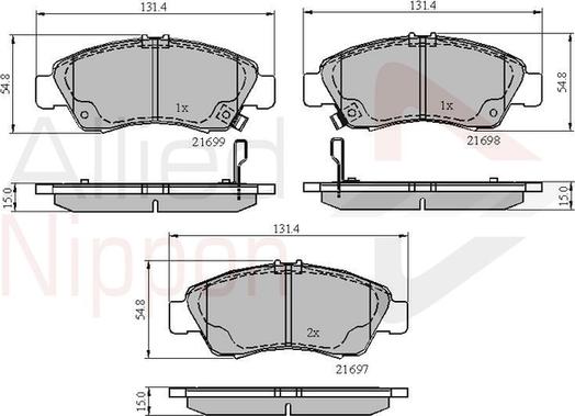 Comline ADB3556 - Bremsbelagsatz, Scheibenbremse alexcarstop-ersatzteile.com