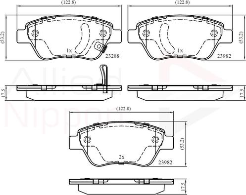 Comline ADB31594 - Bremsbelagsatz, Scheibenbremse alexcarstop-ersatzteile.com