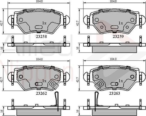 Comline ADB31504 - Bremsbelagsatz, Scheibenbremse alexcarstop-ersatzteile.com