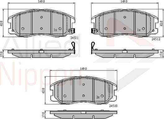 Comline ADB31582 - Bremsbelagsatz, Scheibenbremse alexcarstop-ersatzteile.com