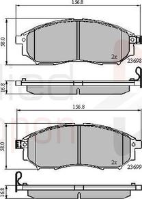 Comline ADB31524 - Bremsbelagsatz, Scheibenbremse alexcarstop-ersatzteile.com