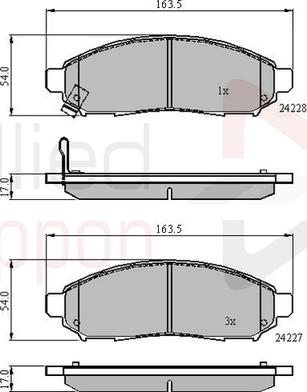 Comline ADB31520 - Bremsbelagsatz, Scheibenbremse alexcarstop-ersatzteile.com