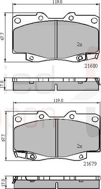 Comline ADB31574 - Bremsbelagsatz, Scheibenbremse alexcarstop-ersatzteile.com