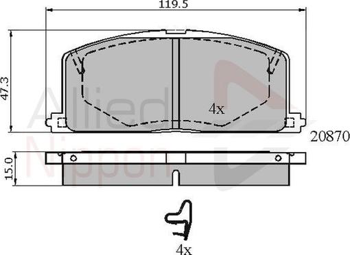 Comline ADB3163 - Bremsbelagsatz, Scheibenbremse alexcarstop-ersatzteile.com