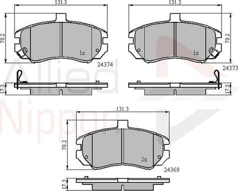 Comline ADB31197 - Bremsbelagsatz, Scheibenbremse alexcarstop-ersatzteile.com