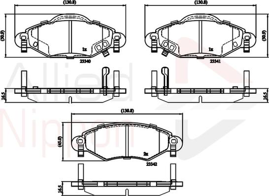 Comline ADB31152 - Bremsbelagsatz, Scheibenbremse alexcarstop-ersatzteile.com