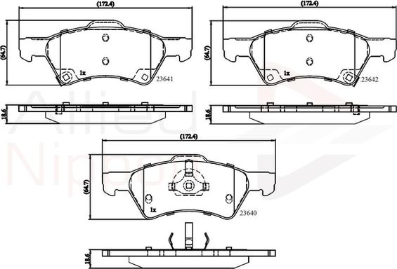 Comline ADB31163 - Bremsbelagsatz, Scheibenbremse alexcarstop-ersatzteile.com