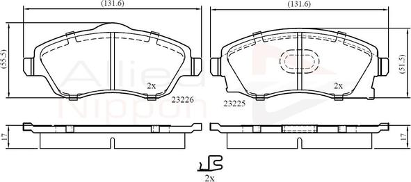 Comline ADB31112 - Bremsbelagsatz, Scheibenbremse alexcarstop-ersatzteile.com