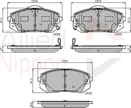 Comline ADB31768 - Bremsbelagsatz, Scheibenbremse alexcarstop-ersatzteile.com