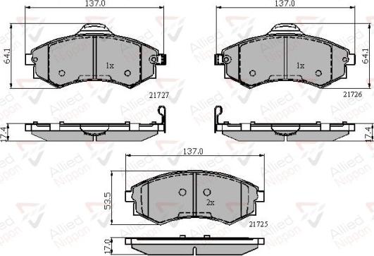 Comline ADB31781 - Bremsbelagsatz, Scheibenbremse alexcarstop-ersatzteile.com