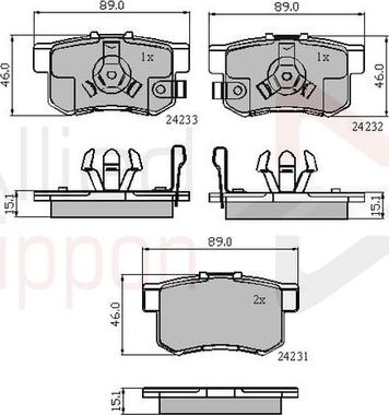 Comline ADB31736 - Bremsbelagsatz, Scheibenbremse alexcarstop-ersatzteile.com