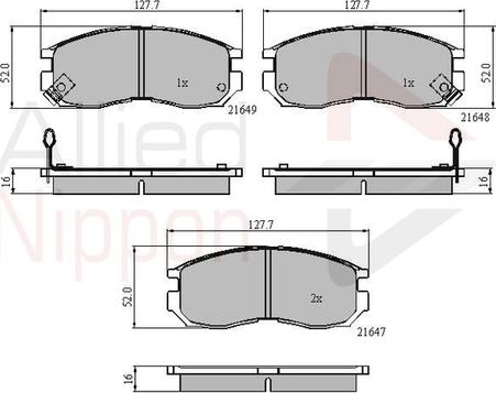 Comline ADB3363 - Bremsbelagsatz, Scheibenbremse alexcarstop-ersatzteile.com