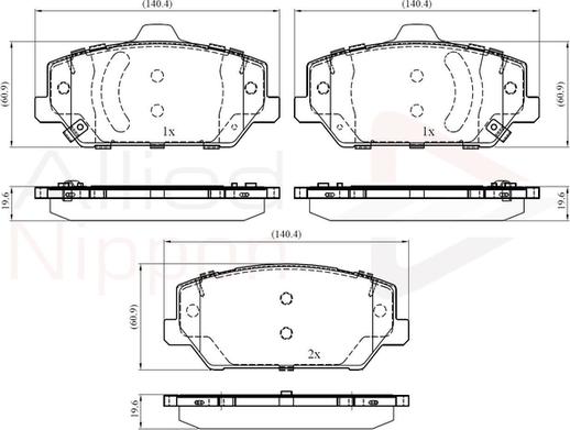 Comline ADB32440 - Bremsbelagsatz, Scheibenbremse alexcarstop-ersatzteile.com