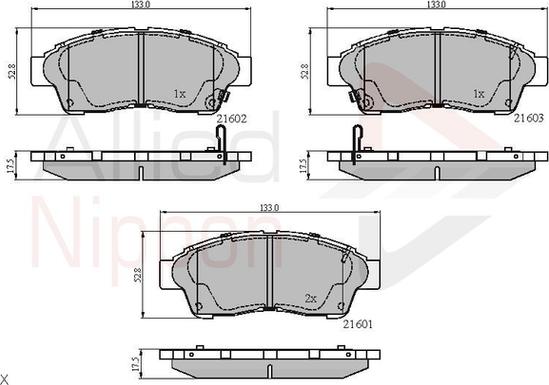 Comline ADB3260 - Bremsbelagsatz, Scheibenbremse alexcarstop-ersatzteile.com