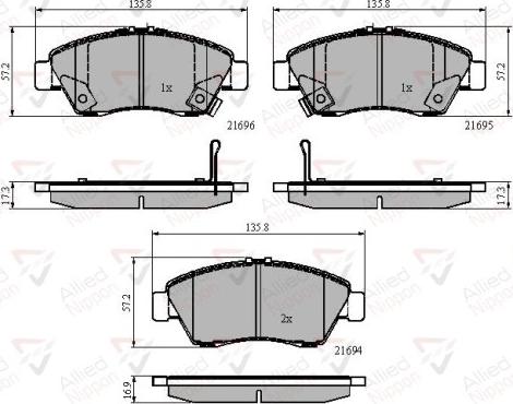 Comline ADB32009 - Bremsbelagsatz, Scheibenbremse alexcarstop-ersatzteile.com