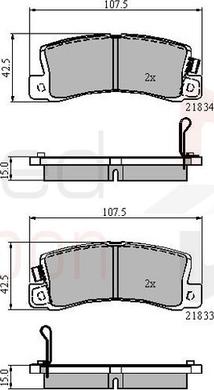 Comline ADB3747 - Bremsbelagsatz, Scheibenbremse alexcarstop-ersatzteile.com