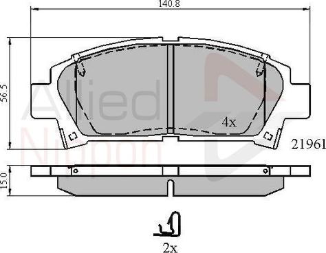 Comline ADB3713 - Bremsbelagsatz, Scheibenbremse alexcarstop-ersatzteile.com