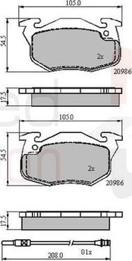 Comline ADB21615 - Bremsbelagsatz, Scheibenbremse alexcarstop-ersatzteile.com