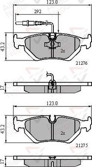 Comline ADB21002 - Bremsbelagsatz, Scheibenbremse alexcarstop-ersatzteile.com