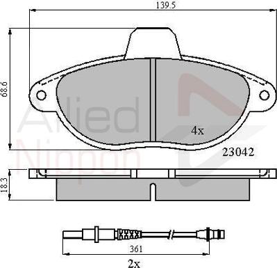 Comline ADB2714 - Bremsbelagsatz, Scheibenbremse alexcarstop-ersatzteile.com