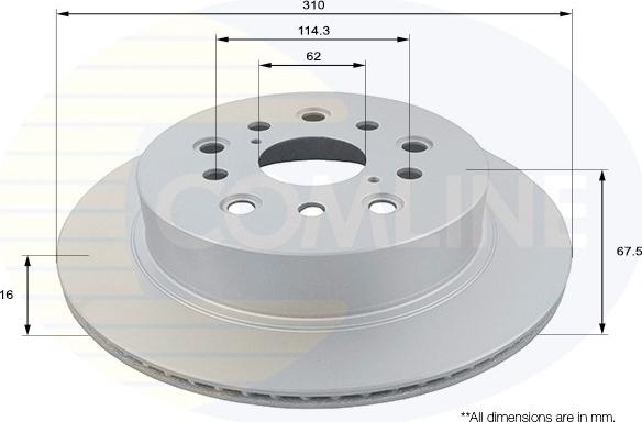 Comline ADC01160V - Bremsscheibe alexcarstop-ersatzteile.com