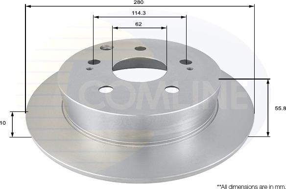 Comline ADC01168 - Bremsscheibe alexcarstop-ersatzteile.com