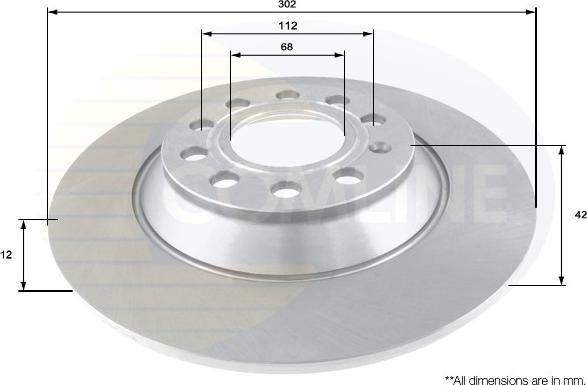 Comline ADC1482 - Bremsscheibe alexcarstop-ersatzteile.com