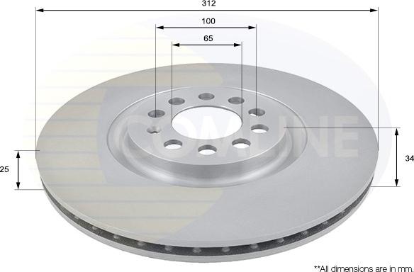 Comline ADC1438V - Bremsscheibe alexcarstop-ersatzteile.com