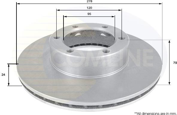 Comline ADC1559V - Bremsscheibe alexcarstop-ersatzteile.com