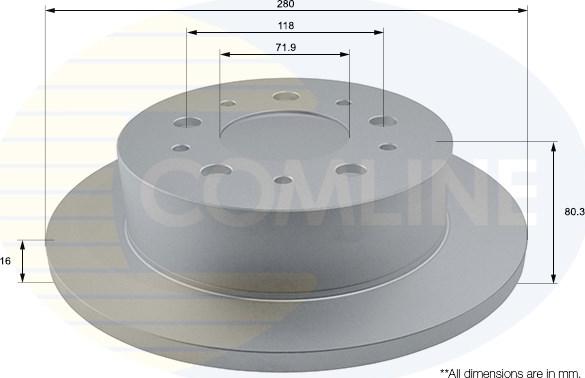 Comline ADC1577 - Bremsscheibe alexcarstop-ersatzteile.com